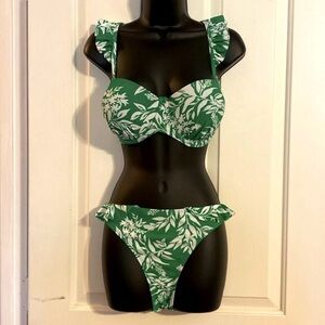 “PROFILE BY GOTTEX” Ruffled Leafy Bikini